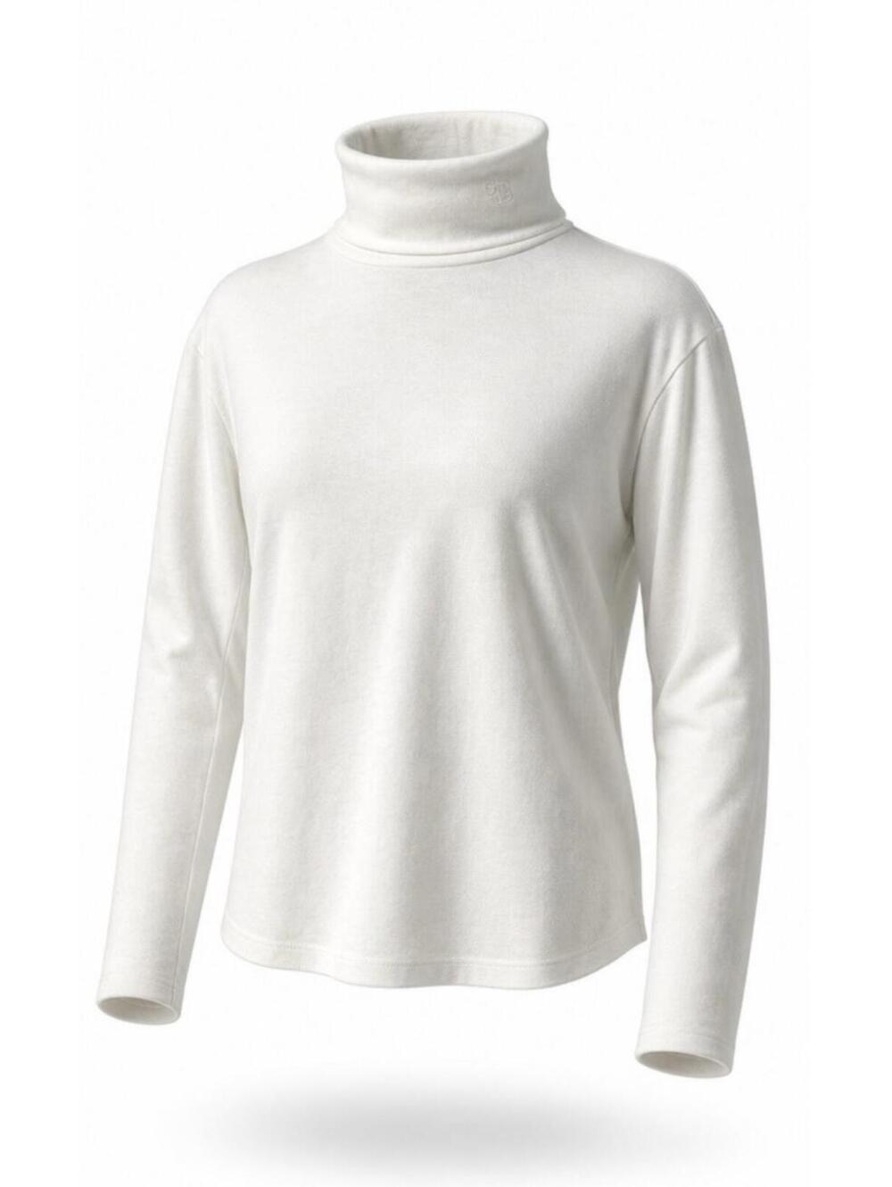 LAUREN Ralph Lauren Women’s Cotton Turtleneck In Winter White-Large